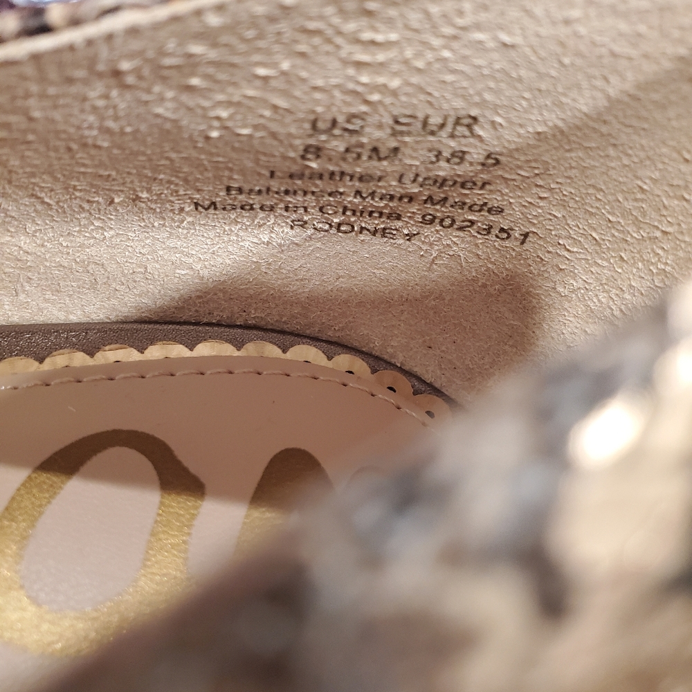 NEW Sam Edelman Rodney Snake-Print Flat Shoes - Picture 9 of 11